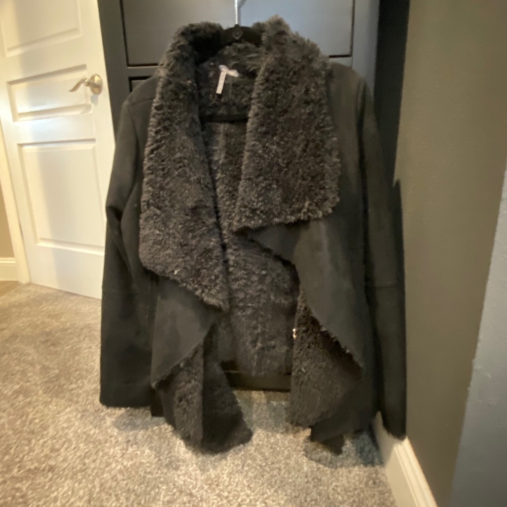 Black suede jacket